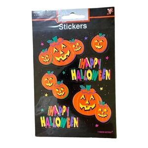 VINTAGE pumpkin Halloween stickers
